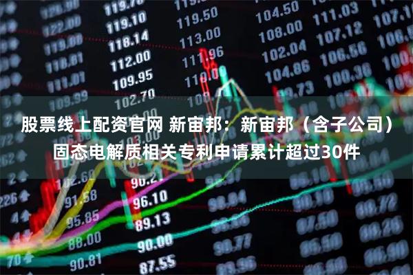 股票线上配资官网 新宙邦：新宙邦（含子公司）固态电解质相关专利申请累计超过30件